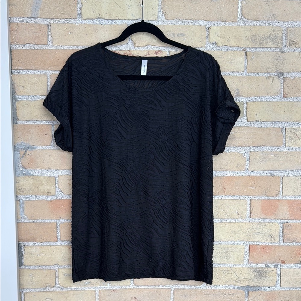 Soya Concepts Black Textured Women's Top